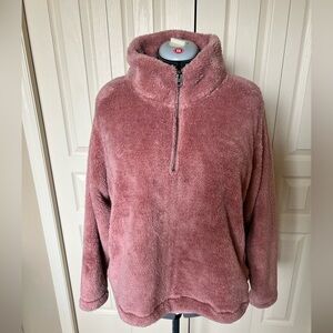 Ricki's Plush Pink Fleece Teddy Pullover Sweater XL